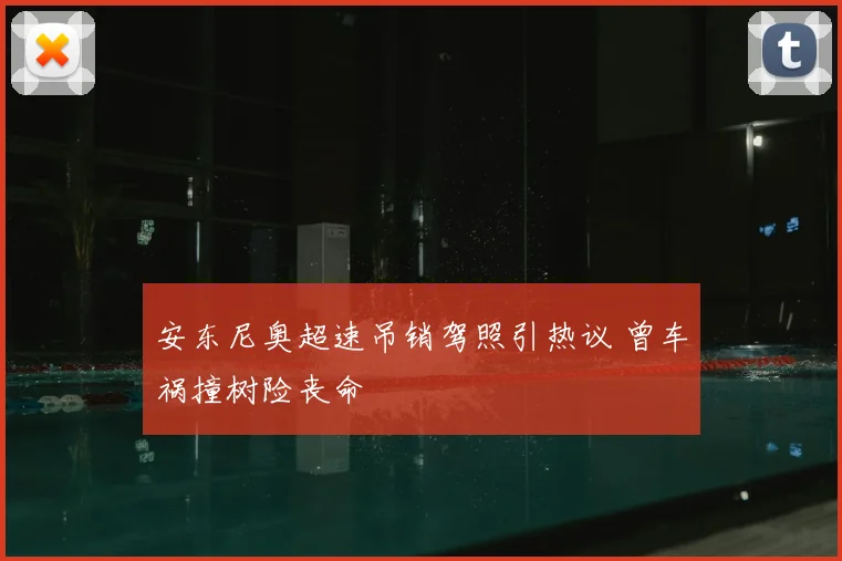 安东尼奥超速吊销驾照引热议 曾车祸撞树险丧命
